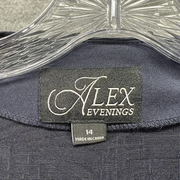 Alex Evenings Jacket Womens 14 Dressy Sparkle Open Front Blazer - Picture 2 of 8